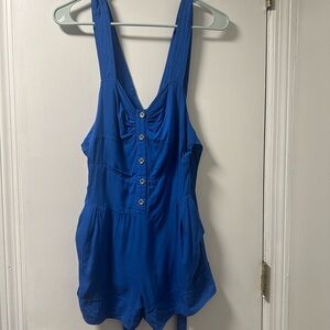 Jaymy Blue Romper w/Pockets